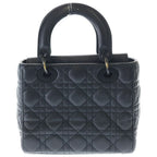 Dior Lady Ultra Matte 2-Way Shoulder Bag Black Lambskin — view 2