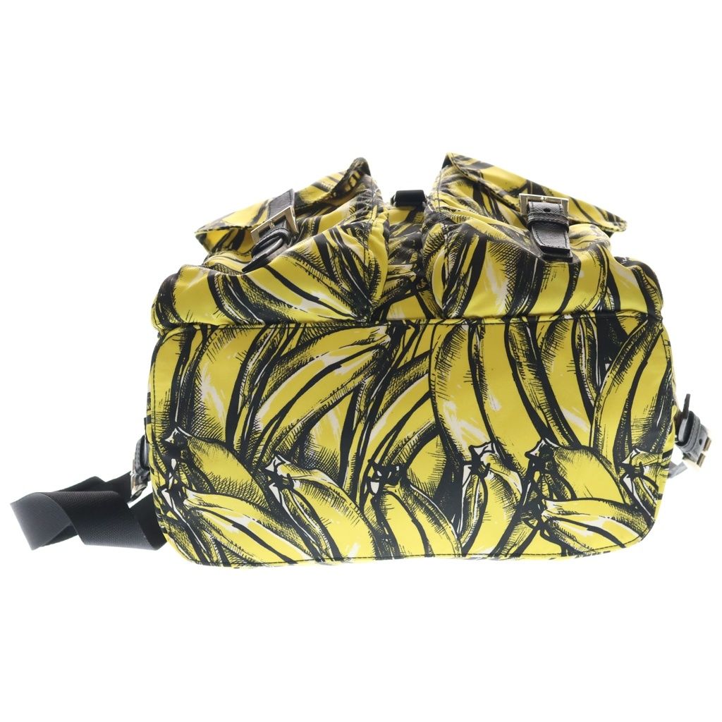 Prada Backpack Yellow Black Nylon Silver — view 5
