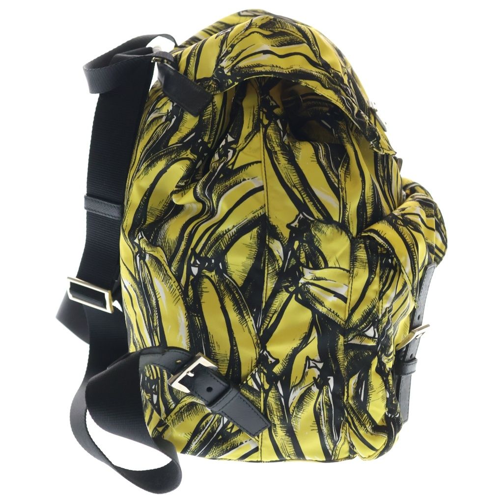 Prada Backpack Yellow Black Nylon Silver — view 3