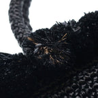 Prada Raffia Pom 2-Way Shoulder Bag Black — view 6