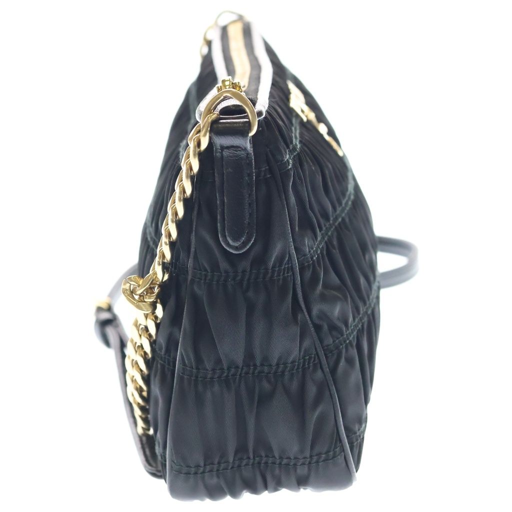 Prada Chain Shoulder Bag Gaufle Black — view 3