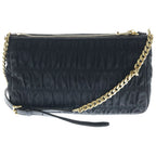 Prada Chain Shoulder Bag Gaufle Black — view 2
