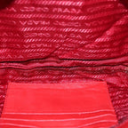 Prada Shoulder Bag Crossbody Red Nylon Leather Gold — view 4