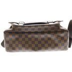 Louis Vuitton Damier Messenger Melville Shoulder Bag Brown Leather Gold — view 5