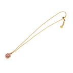 Dior Petit CD Necklace Logo Pink Gold Metal — view 3