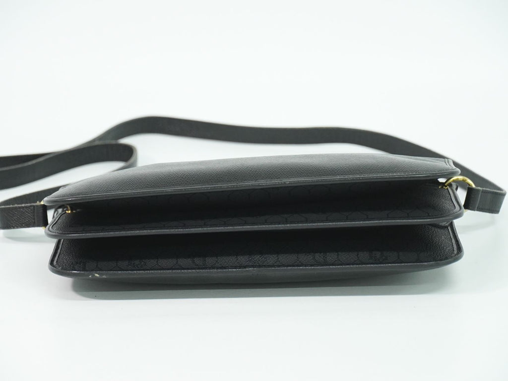 Dior Leather Shoulder Bag Pochette Black — view 3