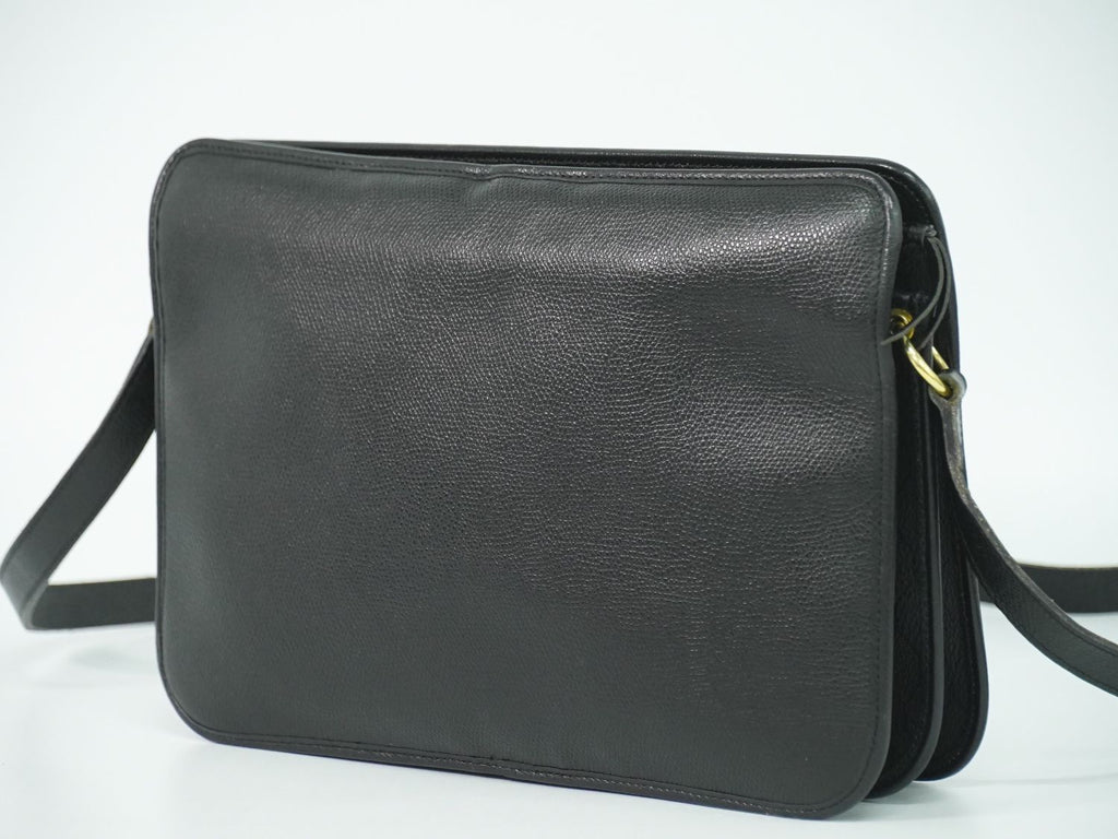 Dior Leather Shoulder Bag Pochette Black — view 2