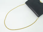 Dior Leather Chain Shoulder Bag Navy — view 4