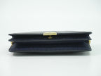 Dior Leather Chain Shoulder Bag Navy — view 3