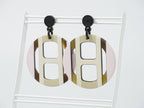 Hermes Equipe Buffalo Horn Earrings Metal Silver Multicolor — view 5