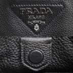 Prada Vitello Daino Shoulder Bag Black — view 6