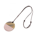 Hermes Necklace Minimal City Pendant Leather Buffalo Horn — view 3