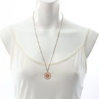 Chanel Necklace Camellia CC Logo Circle Pink — view 6