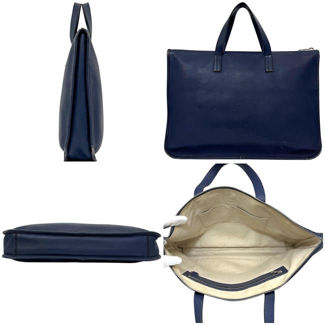 Loewe Business Bag Navy Dark Blue Anagram Document Bag Leather — view 2