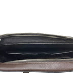 Prada Business Document Brown Briefcase Leather — view 5
