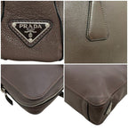 Prada Business Document Brown Briefcase Leather — view 6