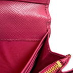 Prada Bifold Wallet Pink Peonia Orchi Rombi — view 5