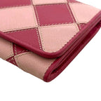 Prada Bifold Wallet Pink Peonia Orchi Rombi — view 8