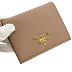 Prada Bifold Wallet Beige Cipria — view 9