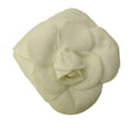 Chanel Camellia Flower Corsage Brooch White