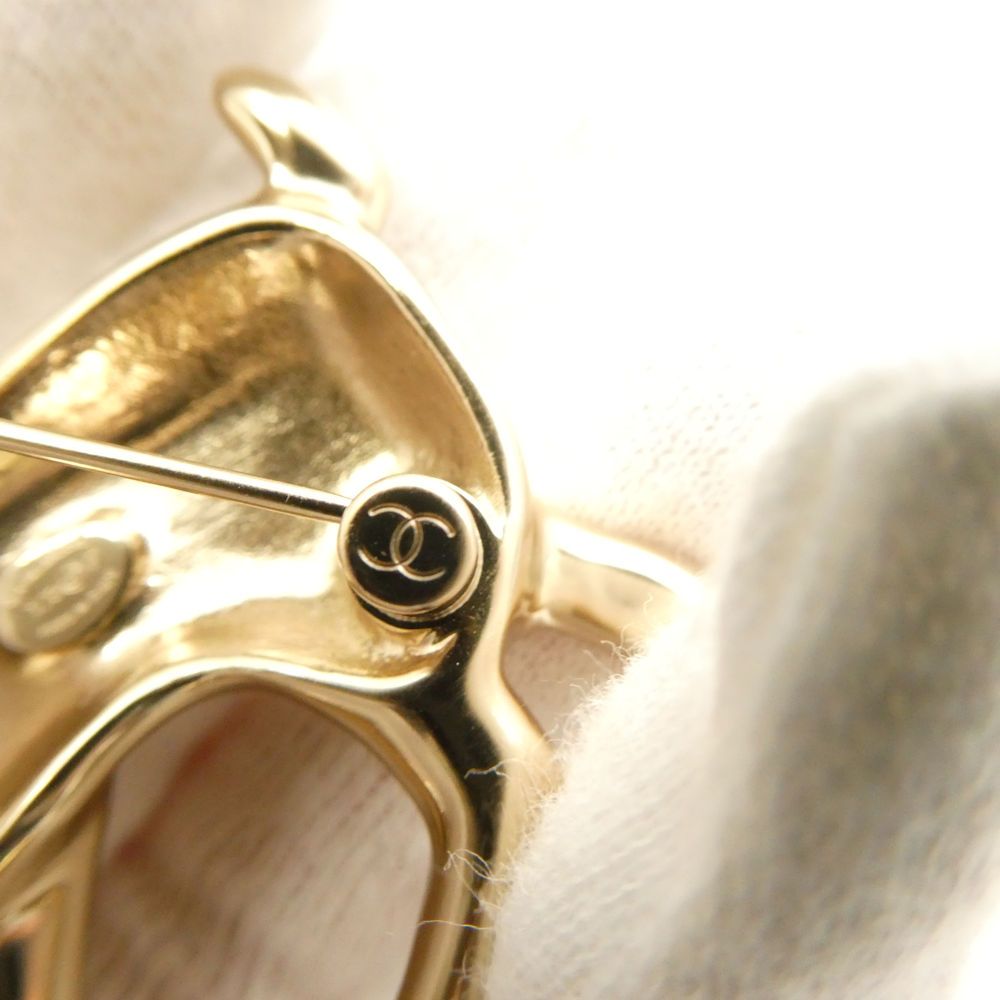 Chanel CC Logo Bambi Brooch Rhinestone Faux Pearl Costume — view 9