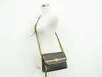 Dior Honeycomb Pattern Shoulder Bag Pochette Black Brown — view 6