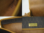 Dior Honeycomb Pattern Shoulder Bag Pochette Black Brown — view 9