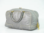 Loewe Amazona 28 Anagram Mini Boston Bag Leather Gray — view 2