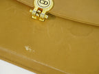 Dior Leather Chain Shoulder Bag Brown — view 7