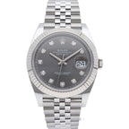 Rolex Datejust 41 Watch Jubilee Diamond Calf-t Box 18k White Gold SS — view 2