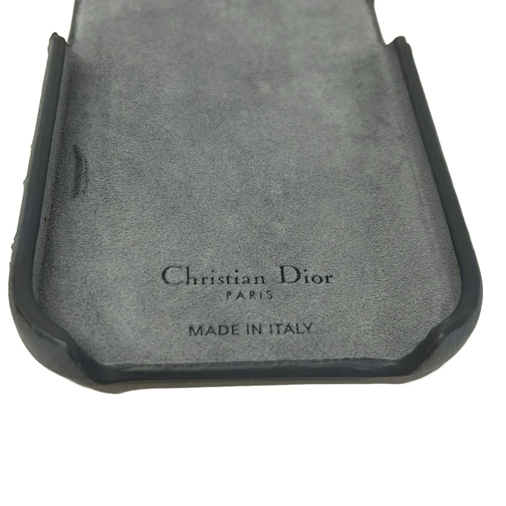 Dior Mobile Phone Case Lady Blue Gray Leather — view 4