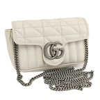 Gucci Shoulder Bag Marmont White Leather