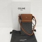 Celine Phone Pouch Triomphe Canvas Brown Black — view 9
