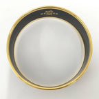 Hermes Enamel GM Bangle Plated Gold Black Multicolor Bracelet — view 5