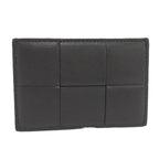 Bottega Veneta Card Case Maxi Intrecciato Leather Black