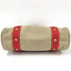Louis Vuitton Antigua Cabas MM Tote Bab Canvas Leather Beige Red — view 8