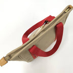 Louis Vuitton Antigua Cabas MM Tote Bab Canvas Leather Beige Red — view 7