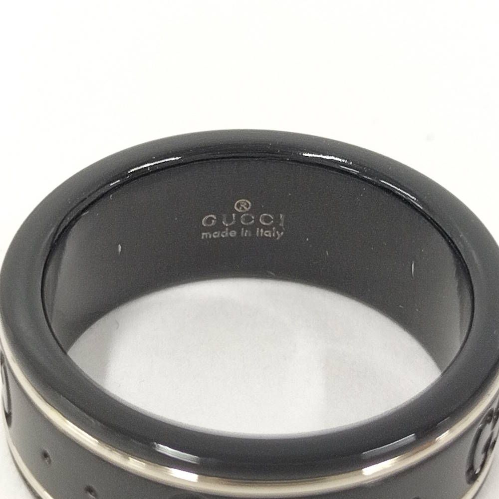 Gucci Icon Ring Ceramic Black Gold