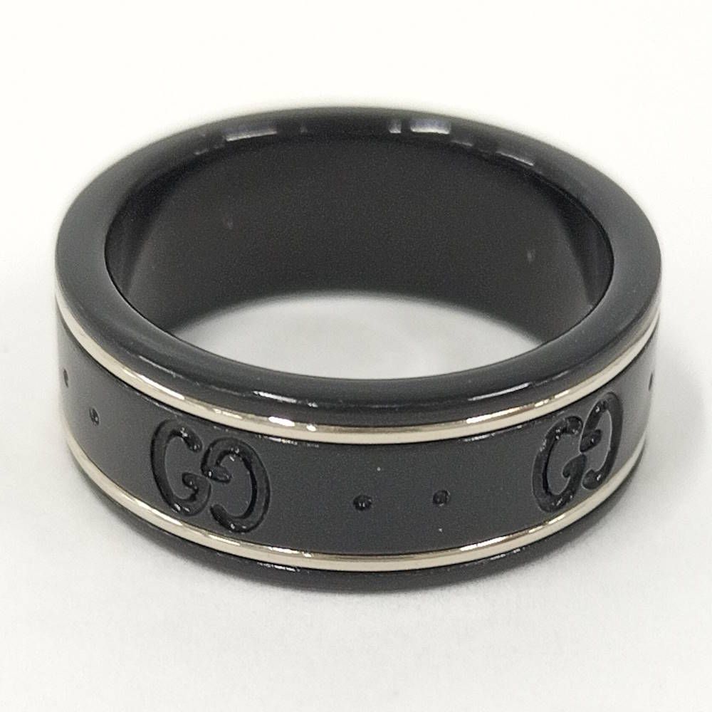 Gucci Icon Ring Ceramic Black Gold