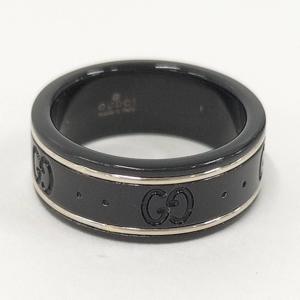 Gucci Icon Ring Ceramic Black Gold