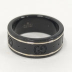 Gucci Icon Ring Ceramic Black Gold