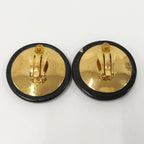 Chanel Earrings Plated Black Gold — view 4