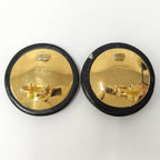 Chanel Earrings Plated Black Gold — view 7