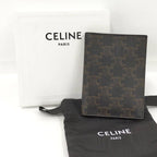 Celine Passport Case Triomphe Leather Brown — view 9
