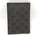 Celine Passport Case Triomphe Leather Brown — view 3