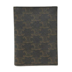 Celine Passport Case Triomphe Leather Brown