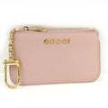 Gucci Script Coin Case Leather Pink