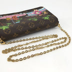 Louis Vuitton Pochette Felicie Shoulder Bag Monogram Vivienne Brown Multicolor — view 4
