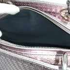 Dior Lady Dior 2-Way Shoulder Bag Leather Metallic Pink — view 9