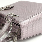 Dior Lady Dior 2-Way Shoulder Bag Leather Metallic Pink — view 3